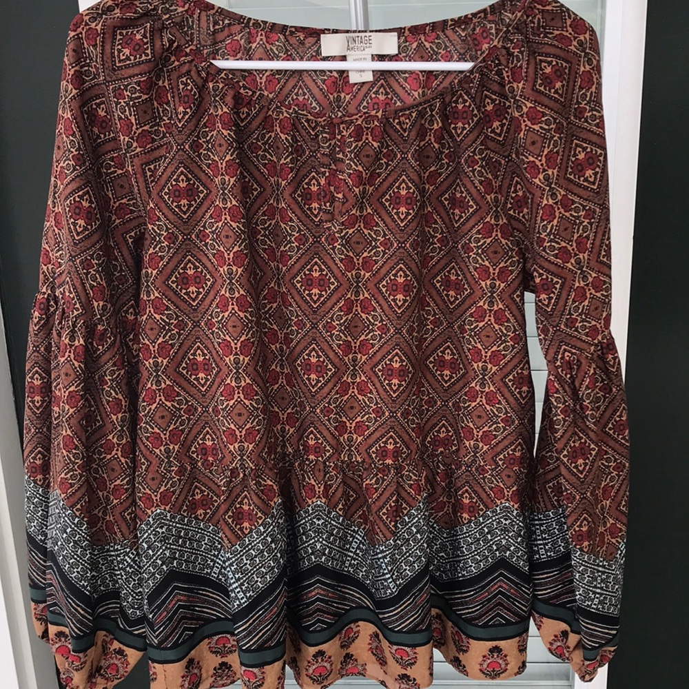 Vintage America printed blouse